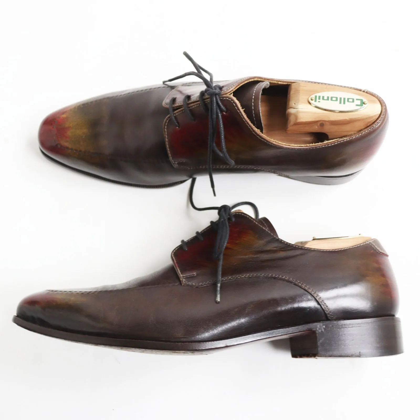 BETTANIN&VENTURI U Tip Leather Dress Shoes Brown