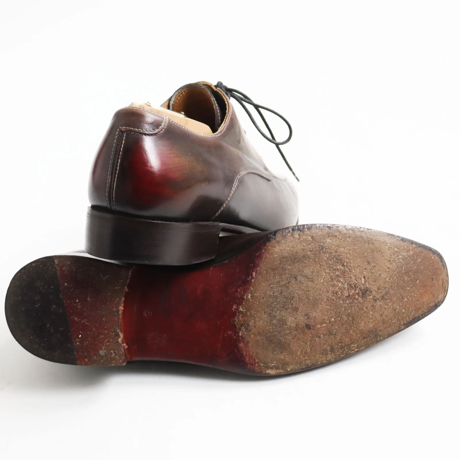 BETTANIN&VENTURI U Tip Leather Dress Shoes Brown