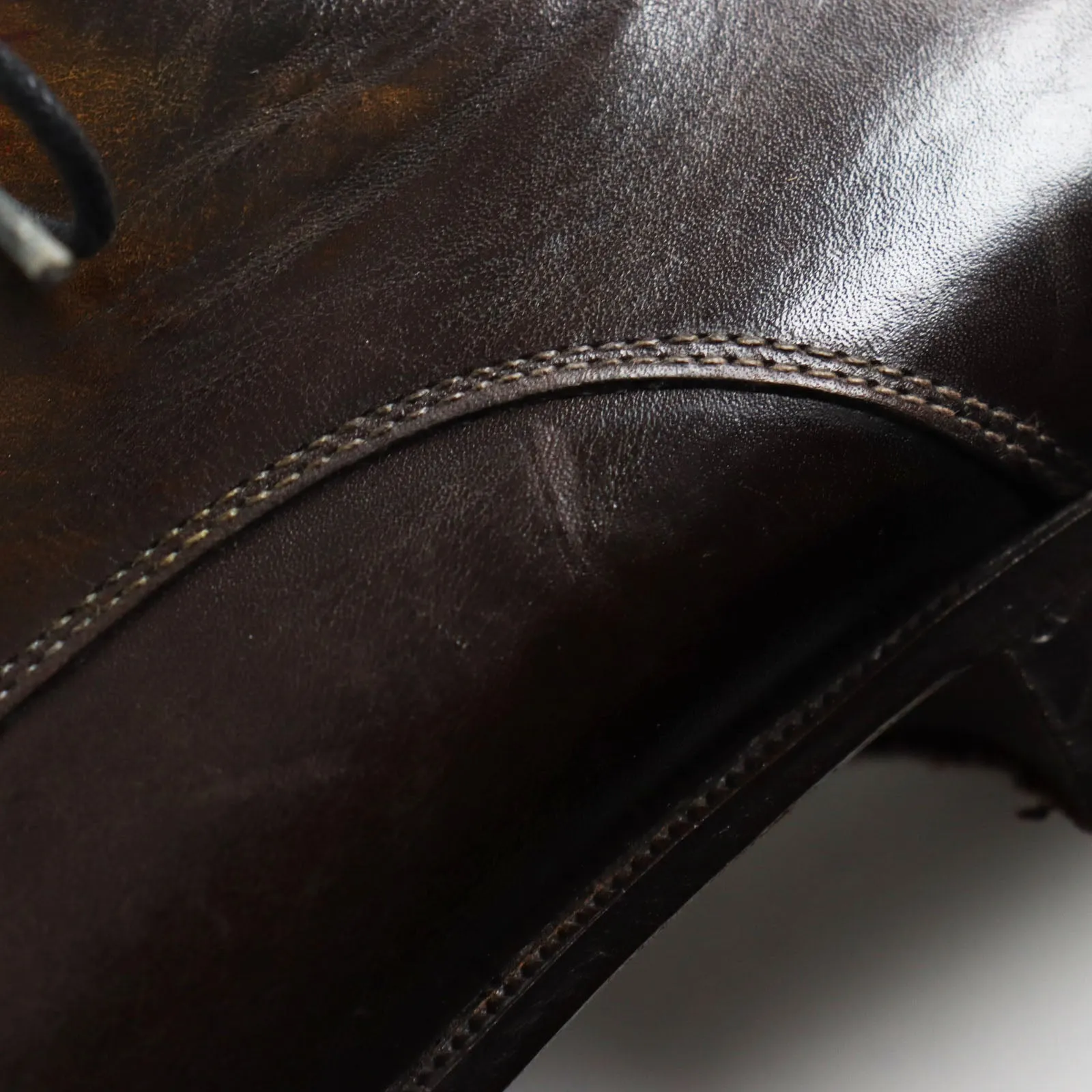 BETTANIN&VENTURI U Tip Leather Dress Shoes Brown