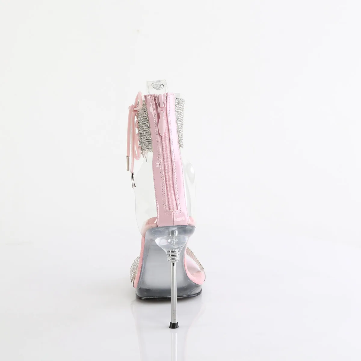CHIC-47 Fabulicious 4 1/2" Chic Clear/Baby Pink Sexy Shoes (High Heels)
