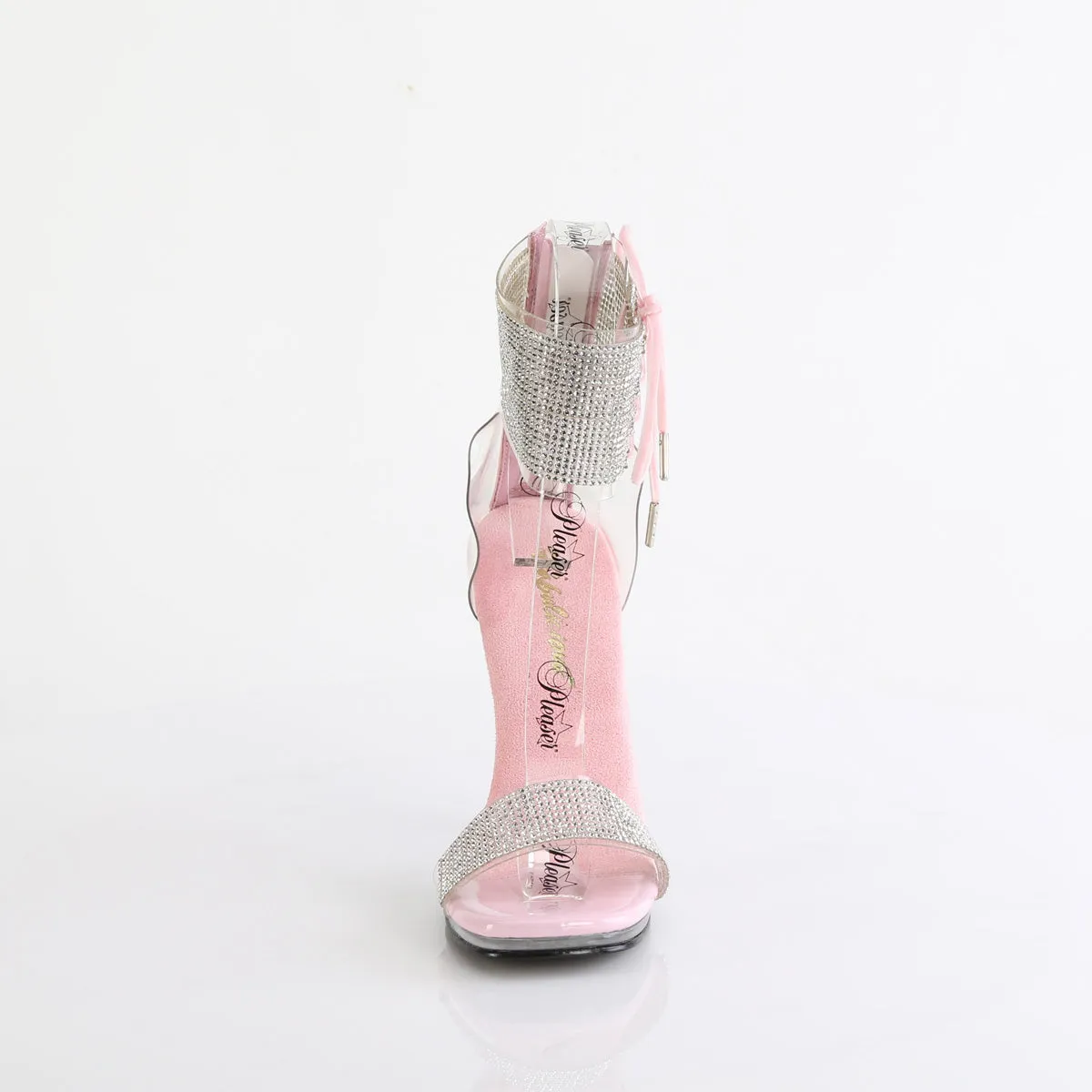 CHIC-47 Fabulicious 4 1/2" Chic Clear/Baby Pink Sexy Shoes (High Heels)
