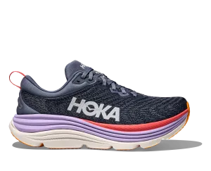 Hoka Women's Gaviota 5 Running Shoes- Anchor/ Grapefruit