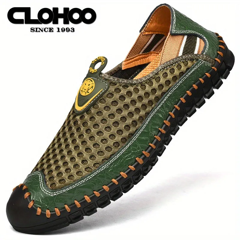 Men's Mesh Breathable Lightweight Rubber Sole Stitching Non Slip Sandals