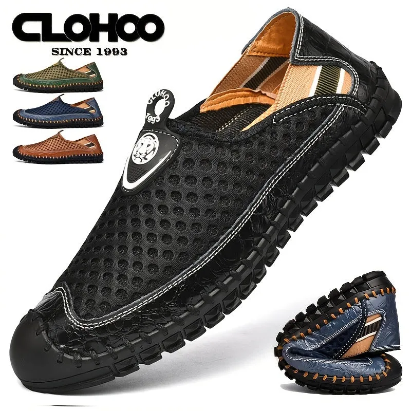 Men's Mesh Breathable Lightweight Rubber Sole Stitching Non Slip Sandals