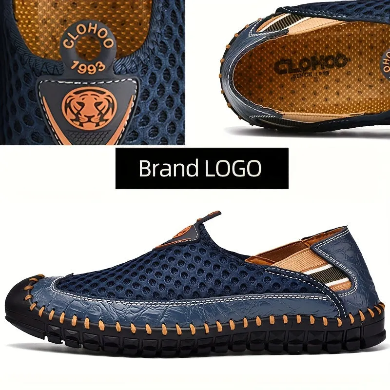 Men's Mesh Breathable Lightweight Rubber Sole Stitching Non Slip Sandals