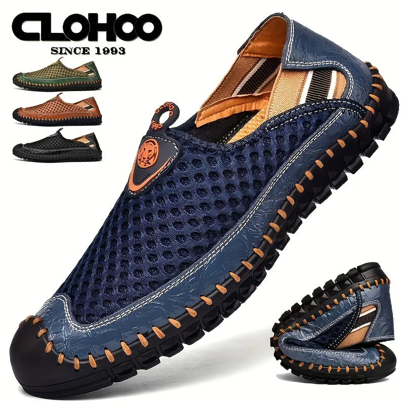 Men's Mesh Breathable Lightweight Rubber Sole Stitching Non Slip Sandals