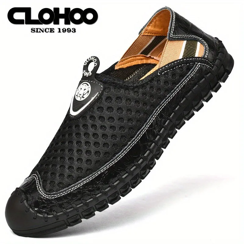 Men's Mesh Breathable Lightweight Rubber Sole Stitching Non Slip Sandals